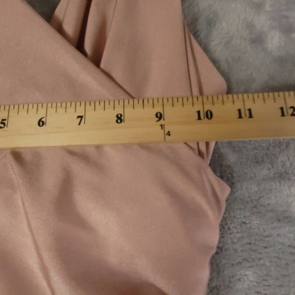 La Femme Womens Formal Gown Dress Pink Maxi‎ High Low Strappy Open Back 2 New - Picture 3 of 9